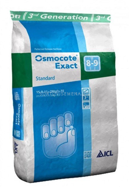 Осмокот Exact Standart (8-9м) - 16-8-12 (+2) | Гранулирани торове ...
