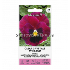 СЕМЕНА ТЕМЕНУЖКА ВИНЕНО ЧЕРВЕНА PANSY CLEAR CRYSTALS WINE RED  СК