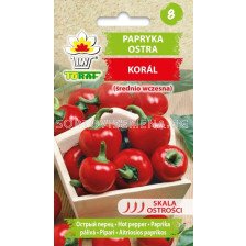 ТОРАФ СЕМЕНА ЛЮТИ ЧУШКИ КОРАЛ Papryka ostra Koral | Capsicum annuumL. [0,3 g  