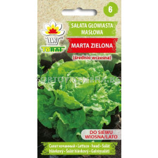 ТОРАФ Семена салата тип маслена глава МАРТА (средно ранна) Salata maslowa Marta Zielona TF - 1г