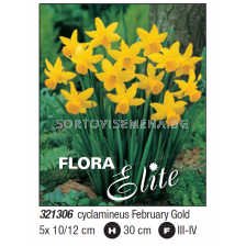 Нарцис/ Narcissus cyclamineus February Gold - Пакет с 5 бр.