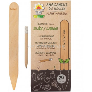 ТОРАФ МАРКЕР ЗА РАЗСАД ГОЛЯМ - 200x20x2 20БР   - sortovisemena.bg ТОРАФ МАРКЕР ЗА РАЗСАД ГОЛЯМ - 200x20x2 20БР