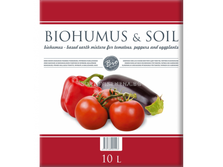 СК БИОХУМУС ДОМАТИ 10Л  BIOHUMUS-BASED EARTH MIXTURE  FOR TOMAT.