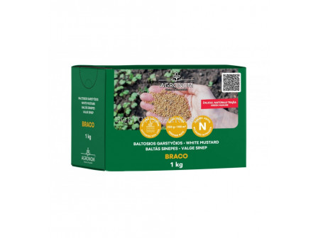 СК СЕМЕНА  ГОРЧИЦА БЯЛА БРАКО 1 КГ MUSTARD WHITE BRACO SK