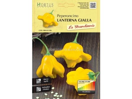 Семена Люти чушки Жълти камбанки (Peperoncino Laterna Gialla)