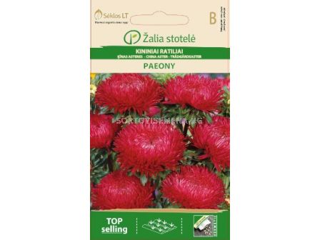 Астра божур червена /ASTER CHINA, PAEONY RED/ SK - 0,5 г