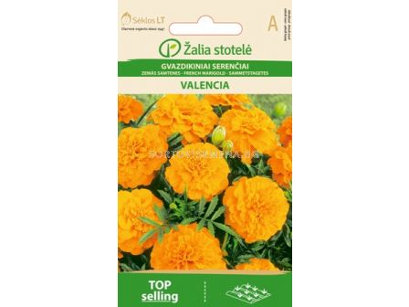 Тагетес Валенсия оранж /MARIGOLD, FRENCH VALENCIA ORANGE/ SK - 1 г