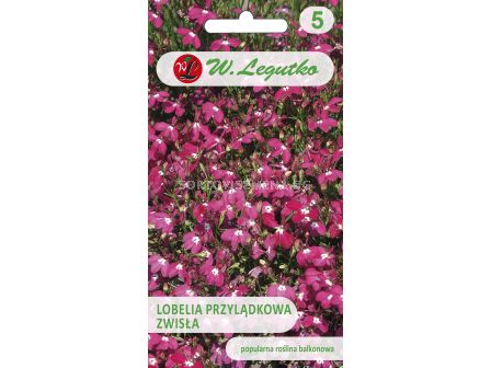 Семена Лобелия каскадна червена / Lobelia erinus var. pendula carmine-red /LG 1 оп 