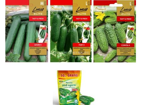 Подаръчен комплект семена краставици + тор за краставици – Вариант 6