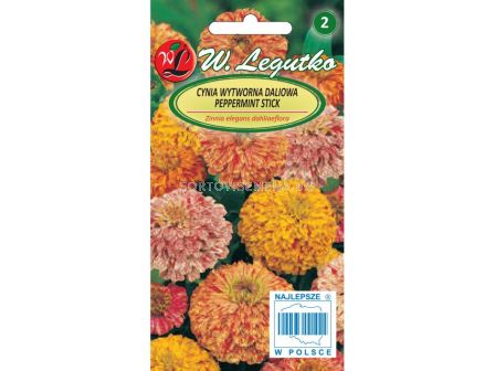 Циния елеганс микс Peppermint Stick, Candy Stripe - Zinnia elegans (1.00g) - Legutko