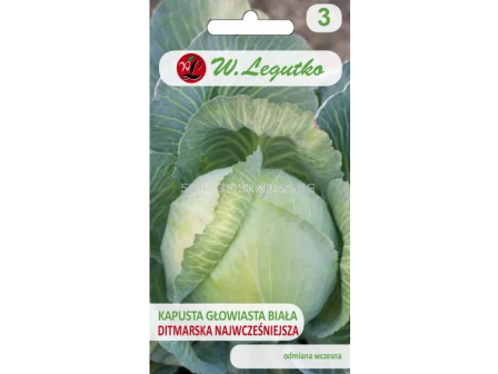 СЕМЕНА ЗЕЛЕ ДИТМАРСКО Cabbage White Ditmarska Najwczesniejsz -  ЛГ
