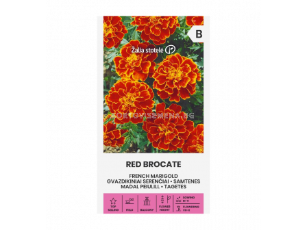 Тагетес RED BROCATE - FRENCH MARIGOLD - 'SK - 1г