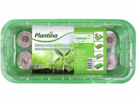 Plantina Форми за разсад Мини оранжерия 10 дупки + таблетки