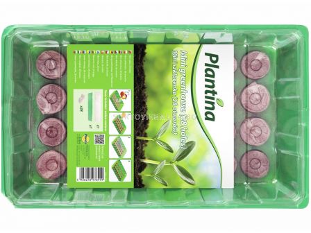 Plantina Форма за разсад  Мини оранжерия 28 дупки + таблетки - sortovisemena.bg Plantina Форма за разсад  Мини оранжерия 28 дупки + таблетки