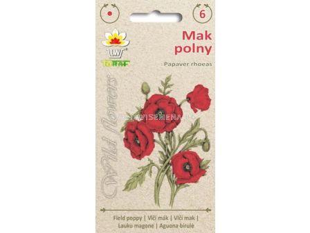 ТОРАФ МАК КИЧЕСТ ЧЕРВЕН WILD FLOWER Mak polny czerwony |Papaver rhoeas  