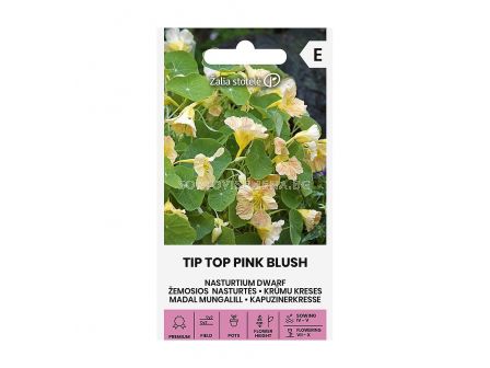 СЕМЕНА ЛАТИНКА НИСКА ТИП ТОП NASTURTIUM DWARF | TIP TOP PINK BLUSH СК 