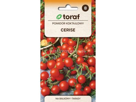СЕМЕНА ДОМАТИ КОКТЕЙЛНИ ЧЕРЕША/ Pomidor koktajlowy Cerise - 0,5 г- ТОРАФ