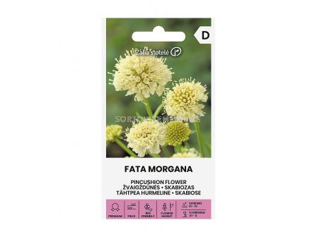 СЕМЕНА СКАБИОЗА ФАТА МОРГАНА PINCUSHION FLOWER I FATA MORGANA - СК 
