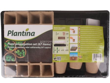 ПЛАНТИНА  Комплект саксии за разсад в мини оранжерия /67 елемента Plantina Doniczki do rozsad zestaw w mini szklarence /67 elementуw   - 3 - sortovisemena.bg ПЛАНТИНА  Комплект саксии за разсад в мини оранжерия /67 елемента Plantina Doniczki do rozsad zestaw w mini szklarence /67 elementуw   - 3