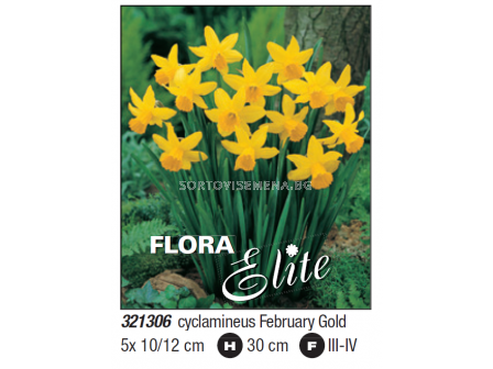 Нарцис/ Narcissus cyclamineus February Gold - Пакет с 5 бр.
