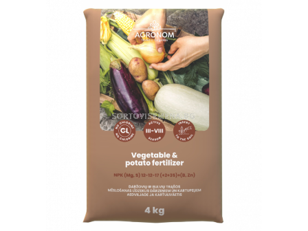 Seklos ТОР ЗА ЗЕЛЕНЧУЦИ И КАРТОФИ 4 КГ/ VEGETABLE AND POTATO FERTILIZER 4 KG - СК